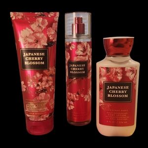 Bath & Body Works Japanese Cherry Blossom Body Cream, Body Lotion, & Mist